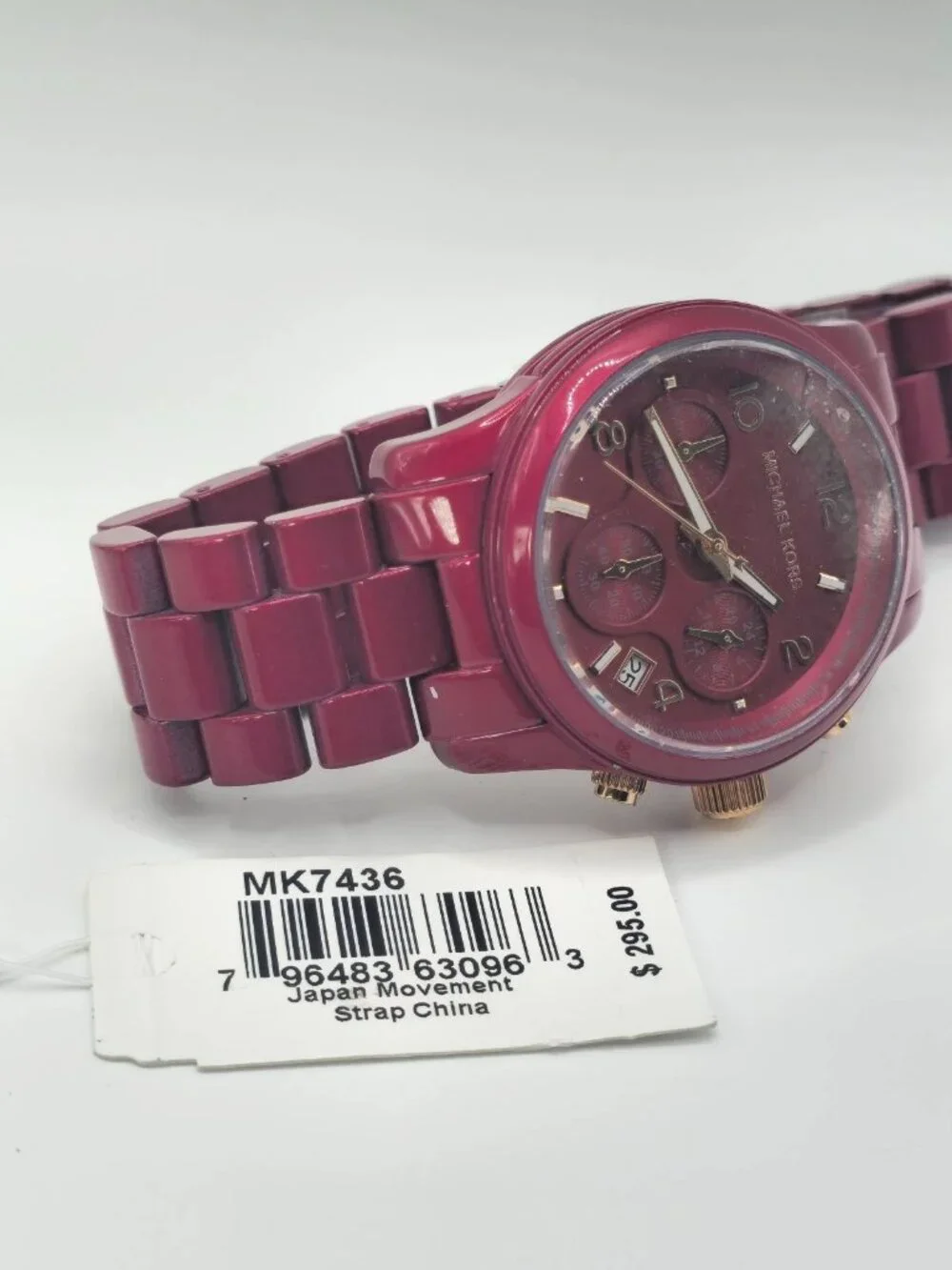 Michael Kors Runway Women's Red-Tone Chronograph Watch MK7436